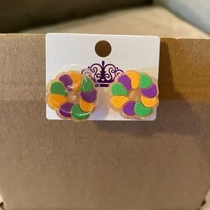 NEW Mardi Gras Kingcake Earrings
